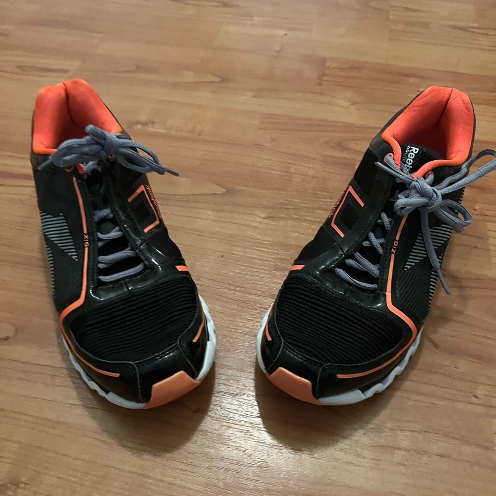 Reebok ZigLite Women's Shoes Lace Up Size 9 Athletic Sneakers Black Orange